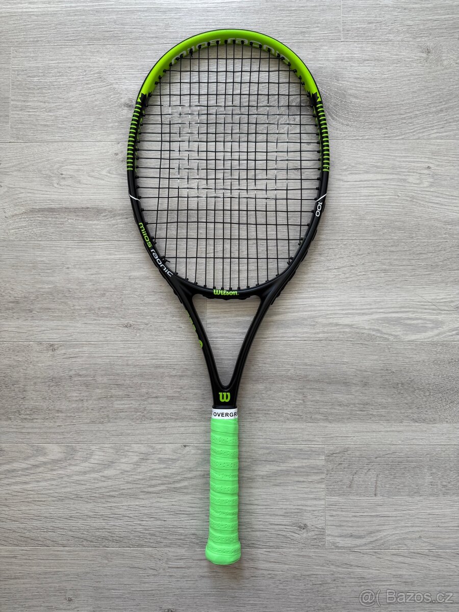 PRODÁNO Raketa Wilson Mios Raonic Team 100 s novou omotávkou