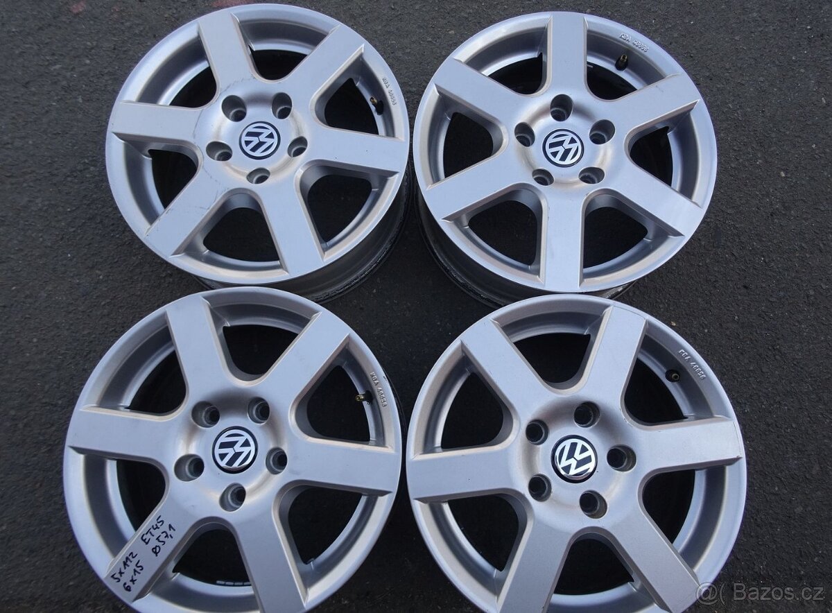 Alu disky Volkswagen, Škoda, 15", 5x112, ET 45, šíře 6J