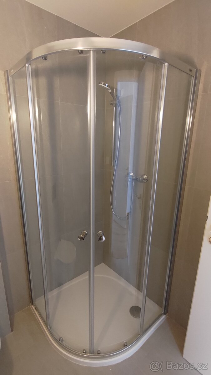 Sprchová zástěna Concept 100 New, 90×90 cm, čtvrtkruh