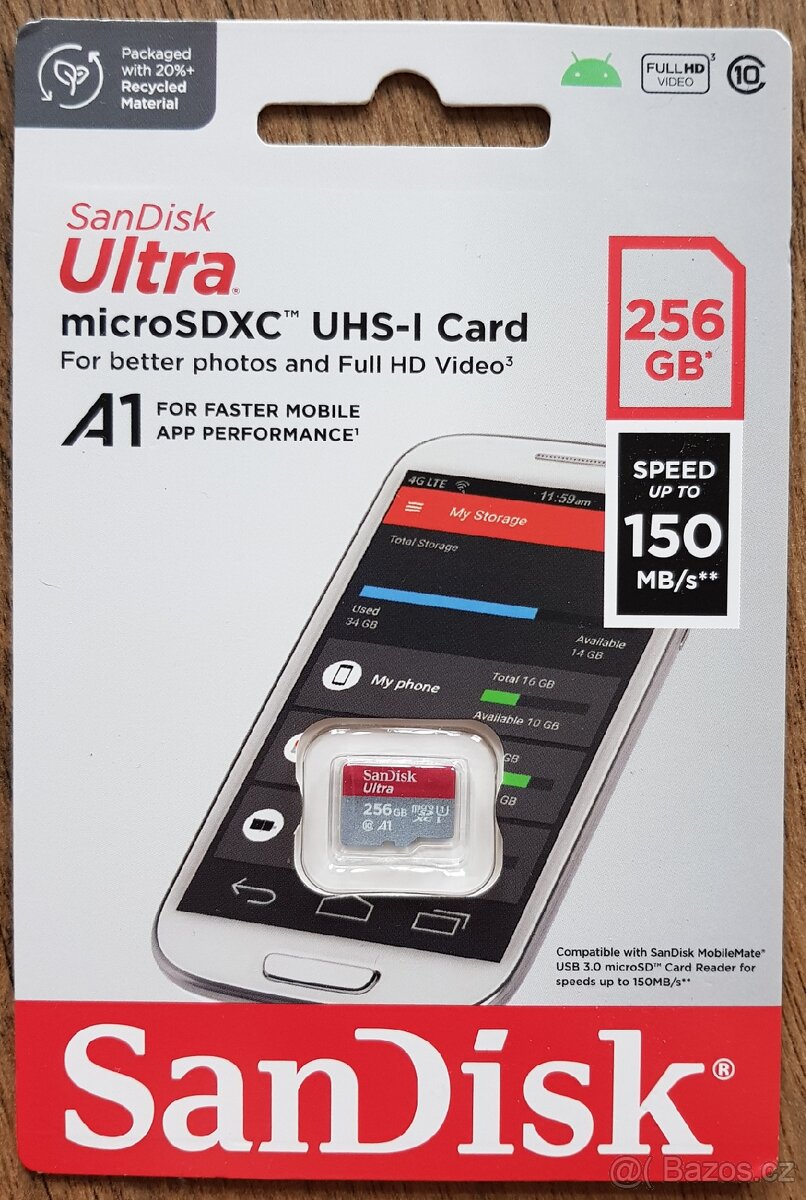 MicroSD karta Sandisk 256GB