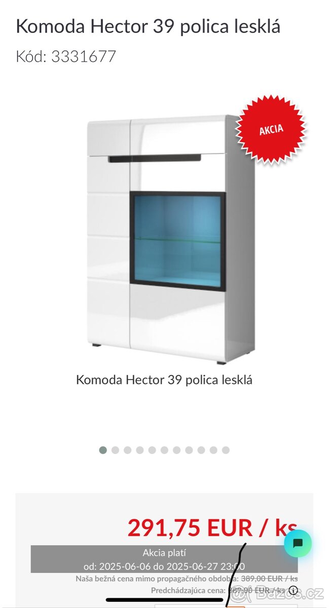 Nova komoda na prodej