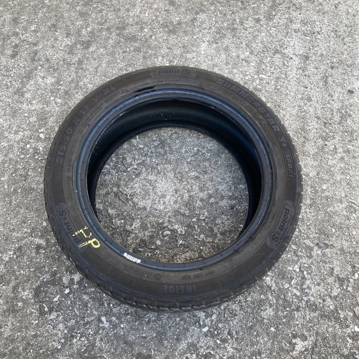 1ks letní pneu POINTS 215/50/17 Y XL vzorek 6,5mm