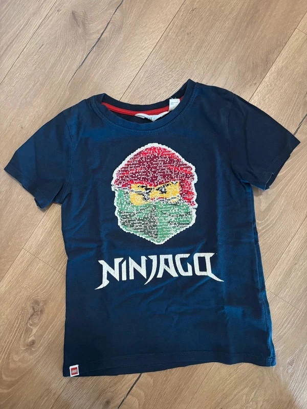 Chlapecké triko, modré, s flitry, Ninjago, 122/128, H&M