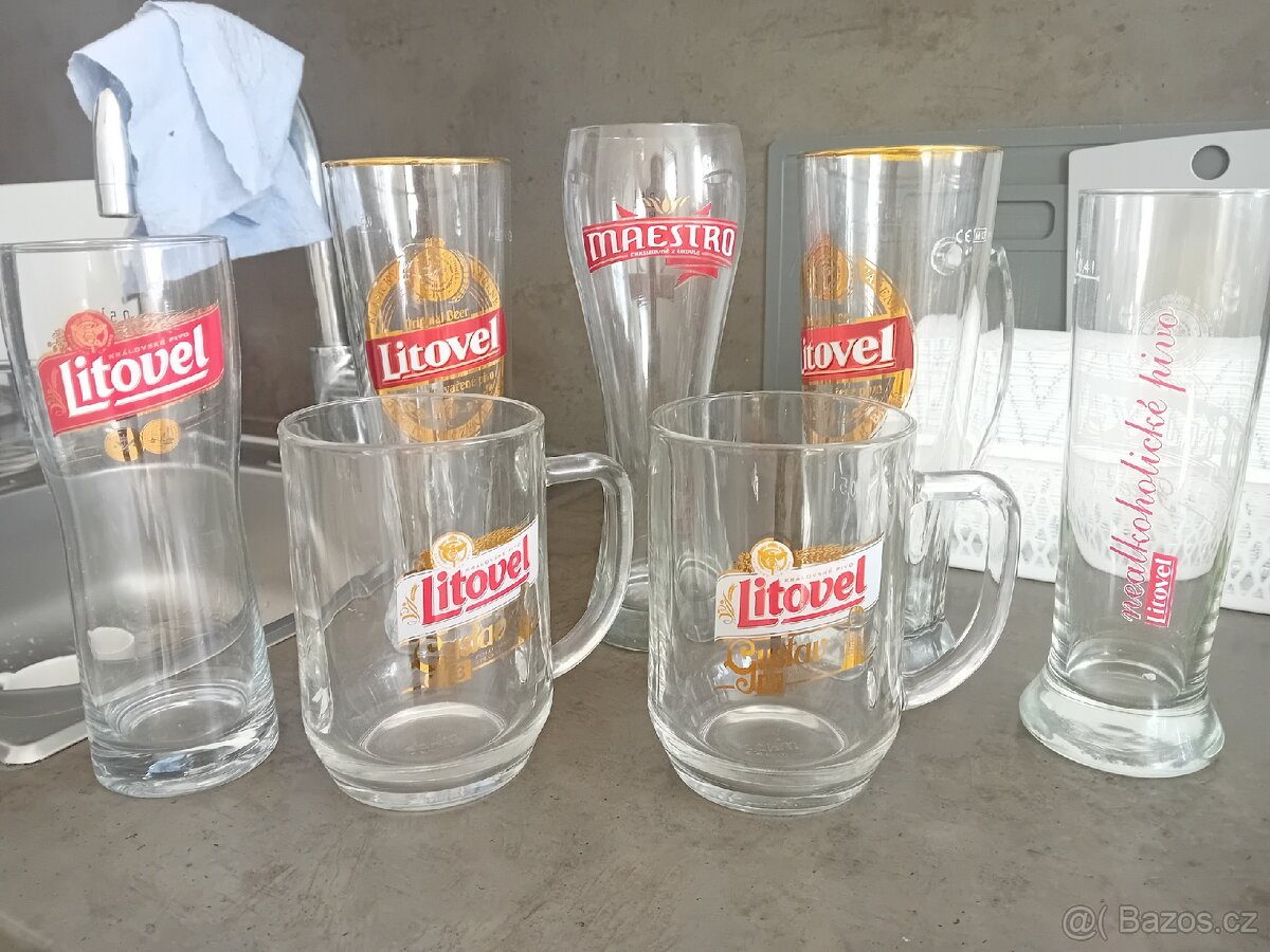 Prodám sbírku pivních sklenic