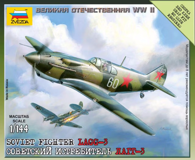 Stíhačka LaGG-3 | Zvezda | 6118 | 1:144 | Nerozbaleno