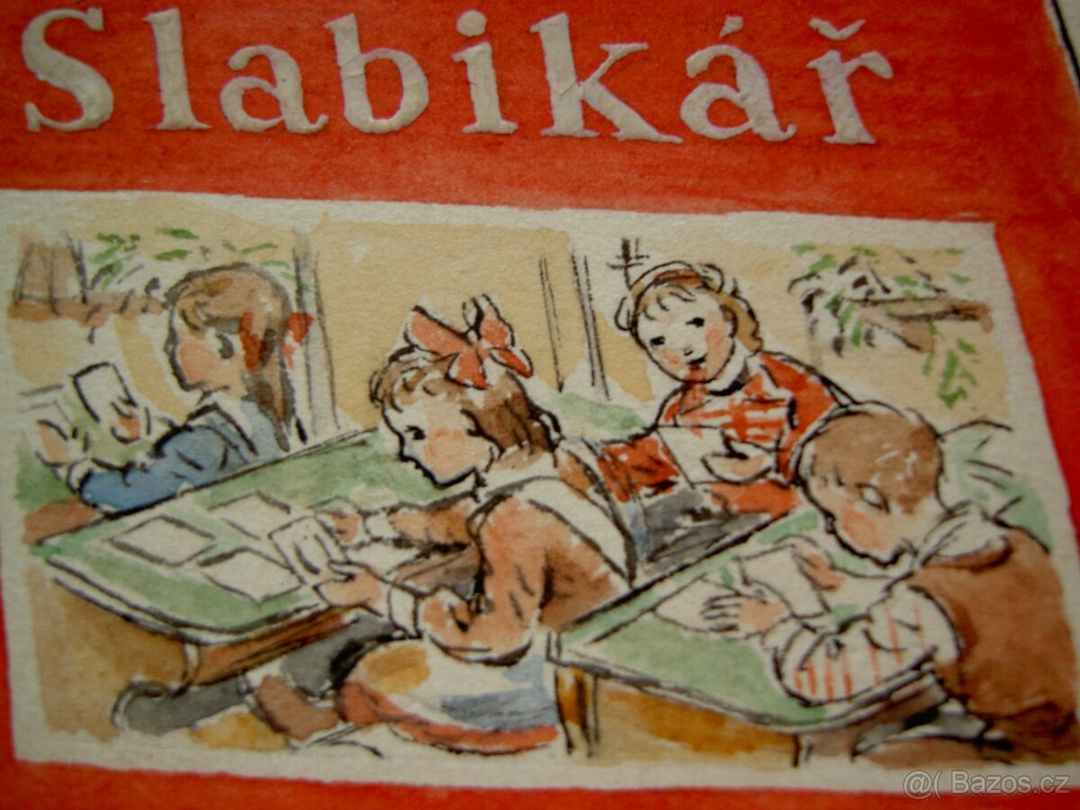 Emil Kotrba originální kresba SLABIKÁŘ /50.léta/