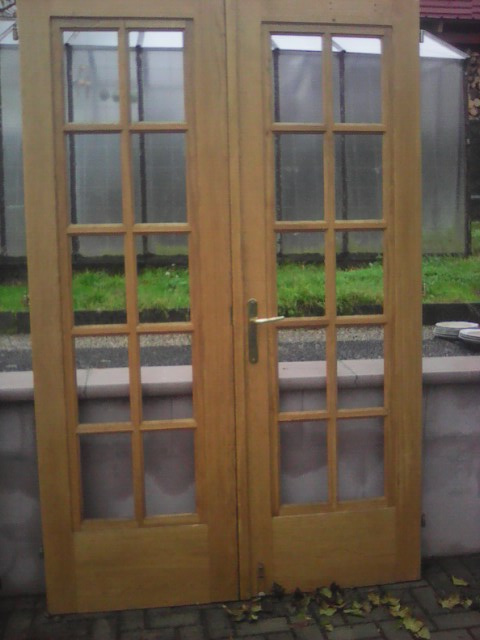 Bukové dvoukřídlové dveře