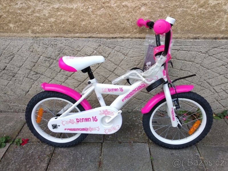 Nové dívčí kolo Freeroad Diana 16", 9" rám, kolečka, 9,8 k