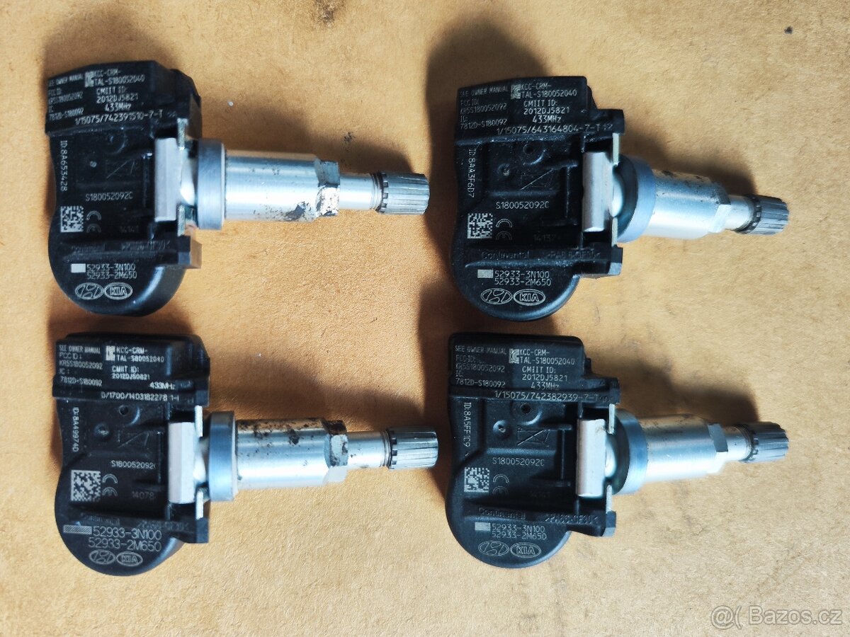 SNÍMAČE TLAKU / TPMS = HYUNDAI s kovovými věntilmi