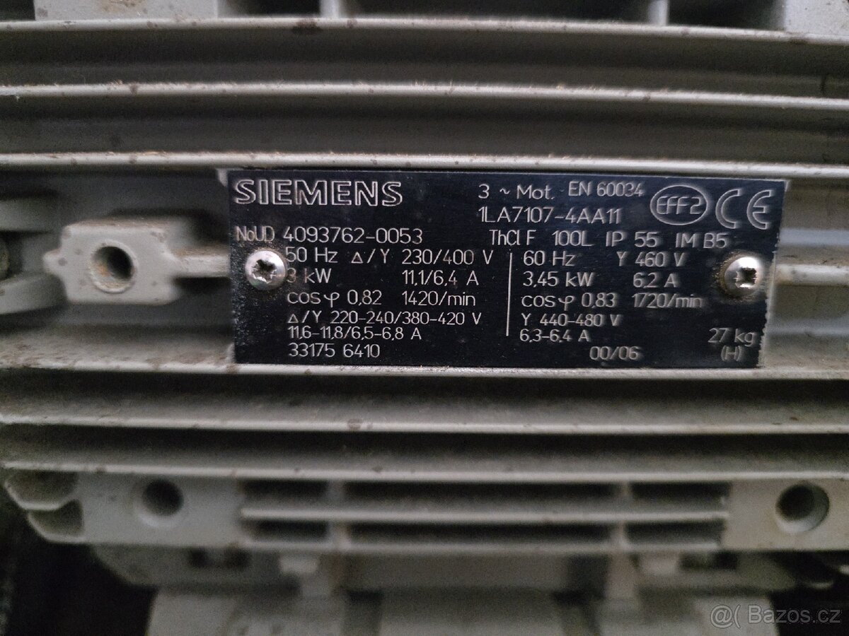 Siemens elektromotor 3 Kw