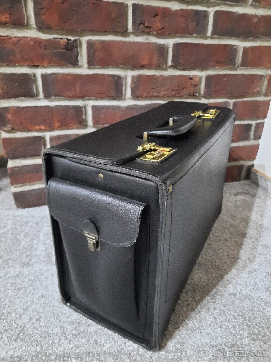 Pilotní kufr kožený 46 x 31 x 19 cm