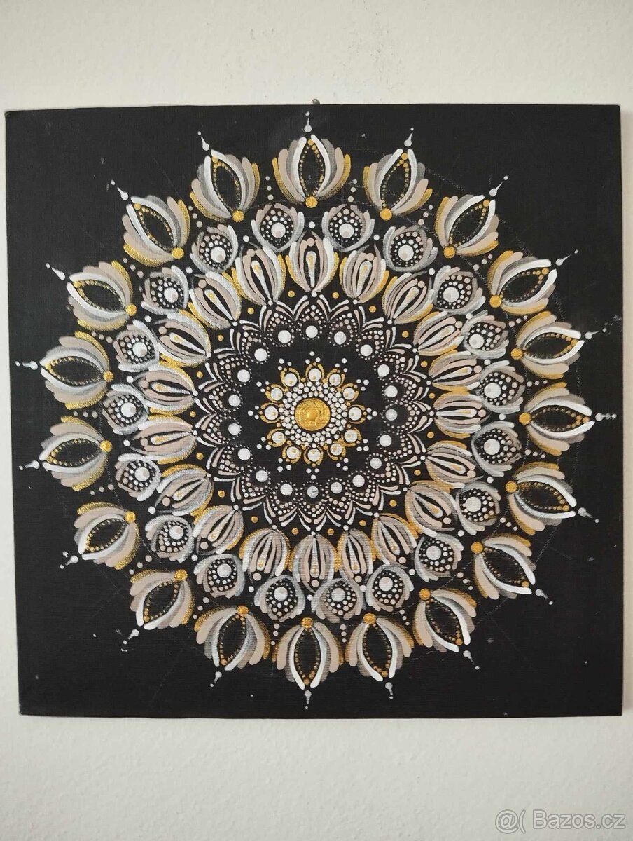 Mandala ve zlatě