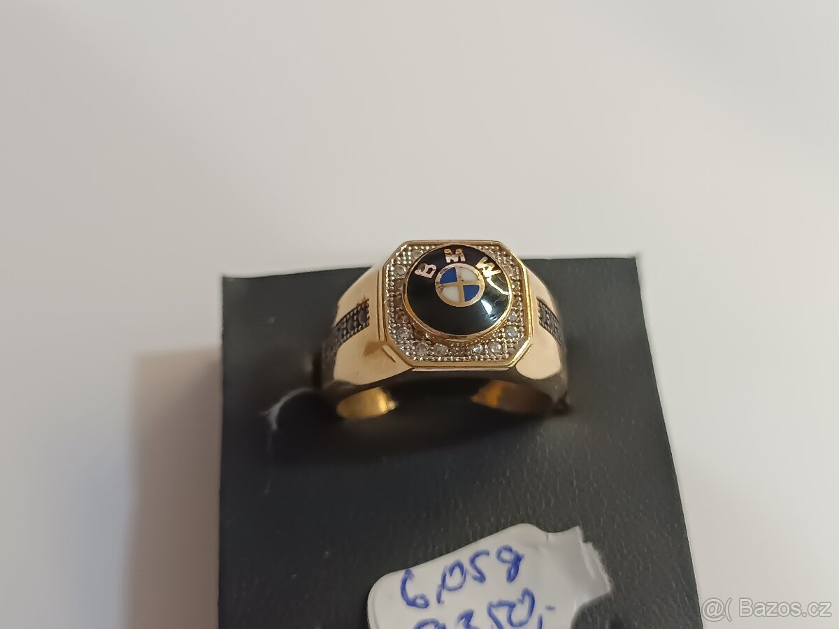 6.Zlatý pánský prsten BMW 14k 585/1000