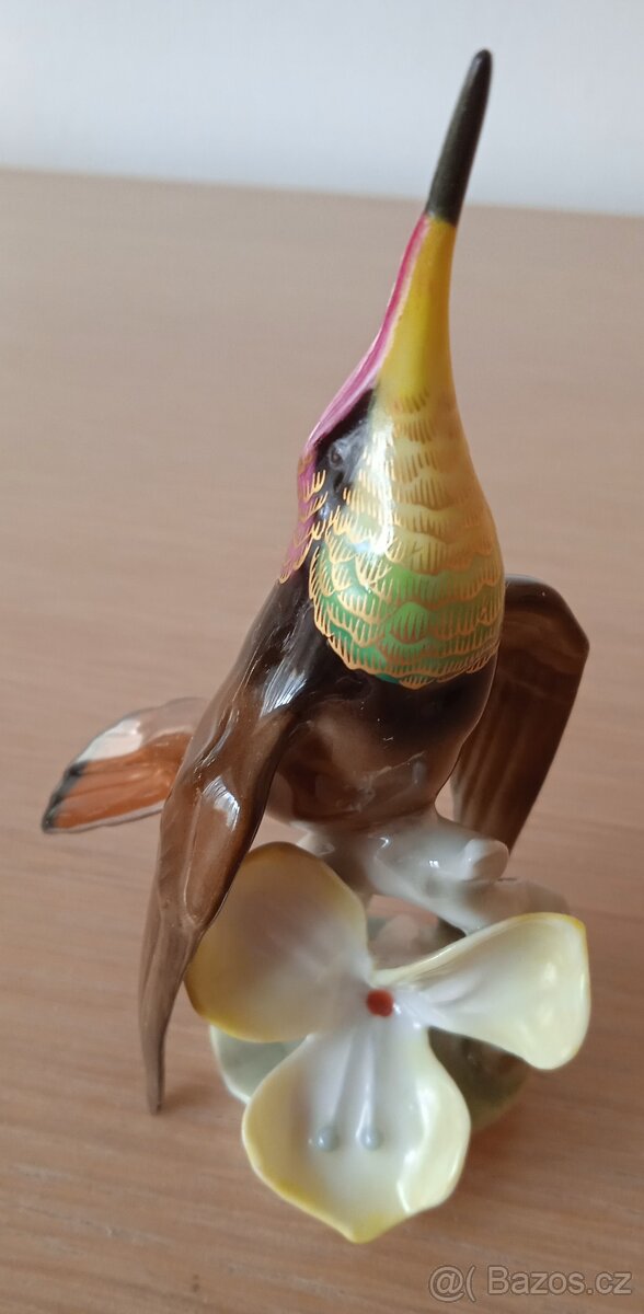 Porcelánová soška kolibřík Hutschenreuther