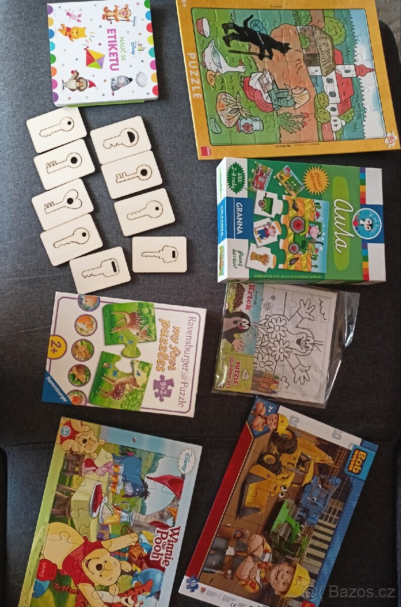 Hračky, puzzle, hry TOP stav nebo nove, cena za vse