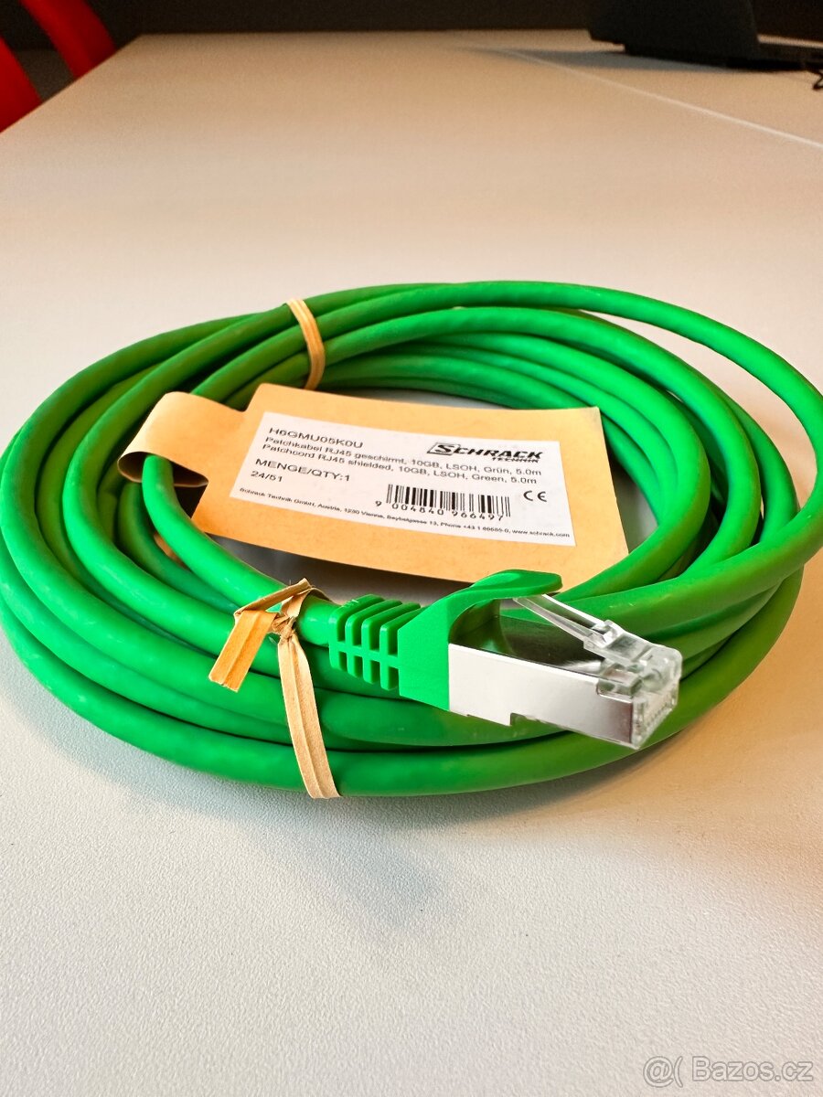 Propojovací kabel patchkabel Cat.6a (10GB) stíněný