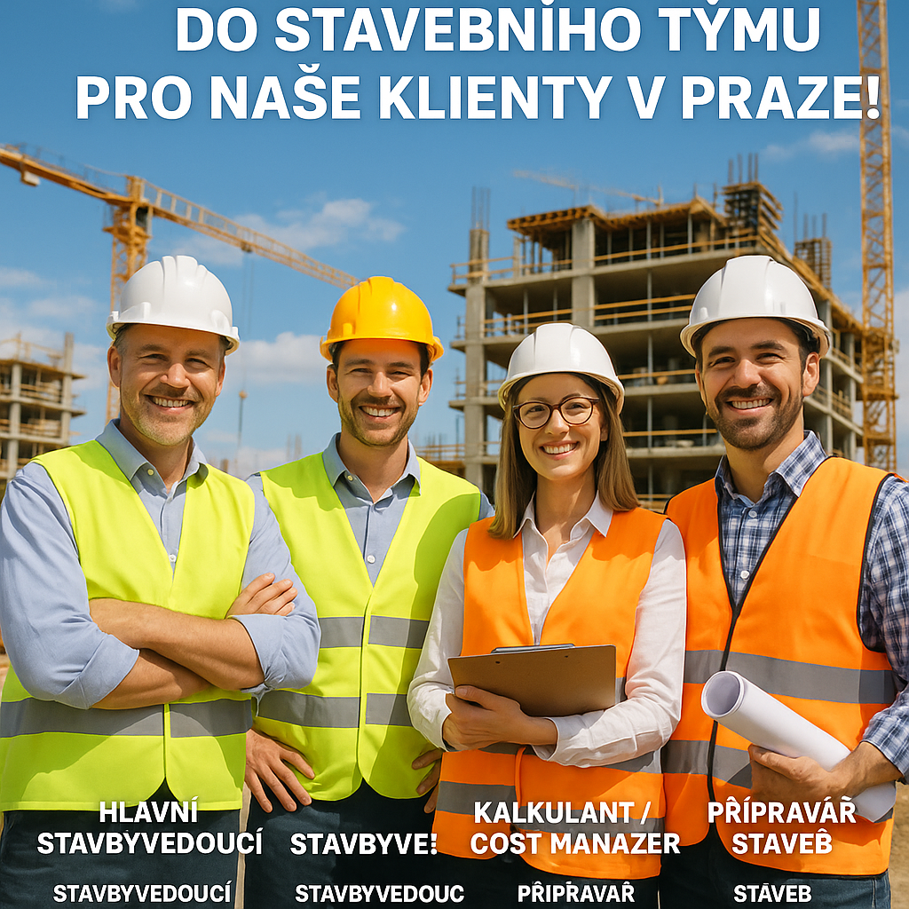 Hledáme posily do stavebního týmu pro naše klienty v Praze