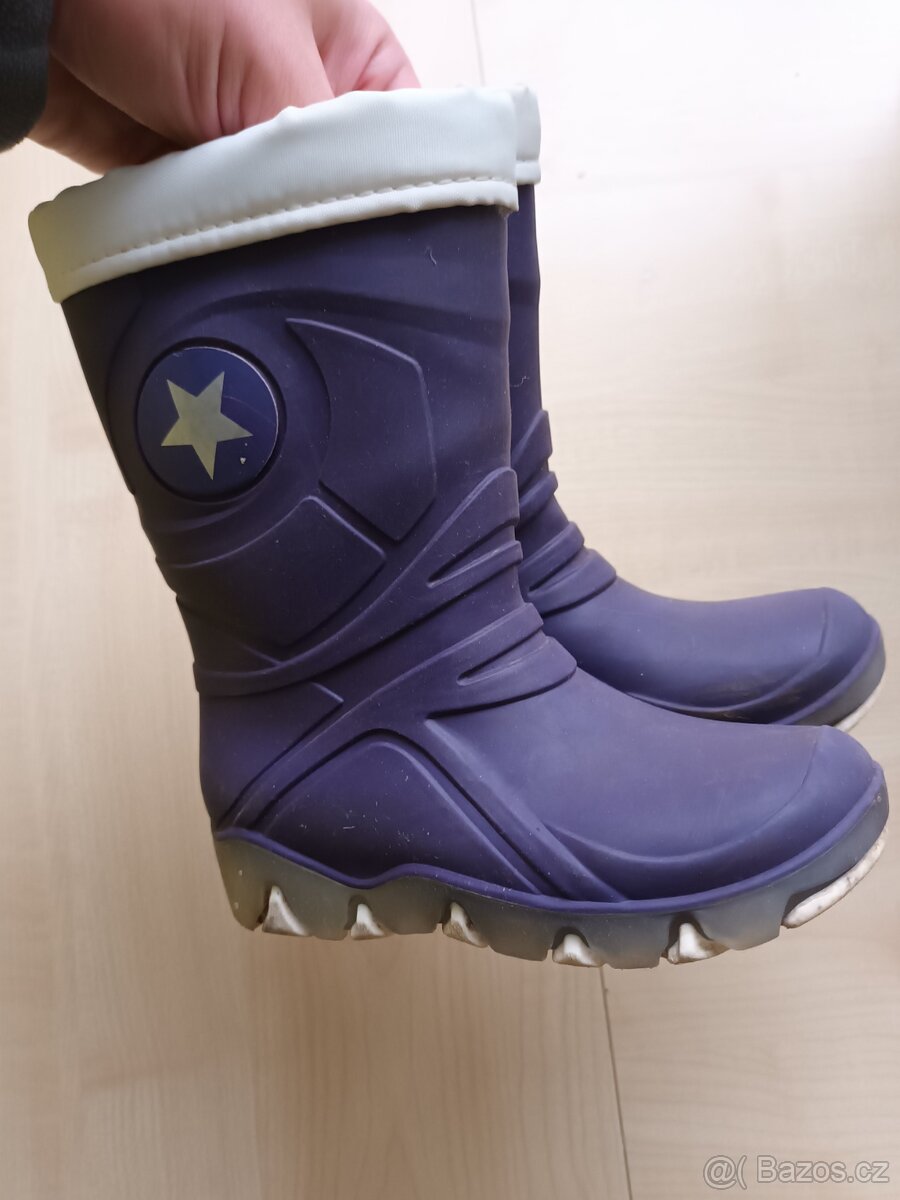 Dětské boty do deště, s led světlem