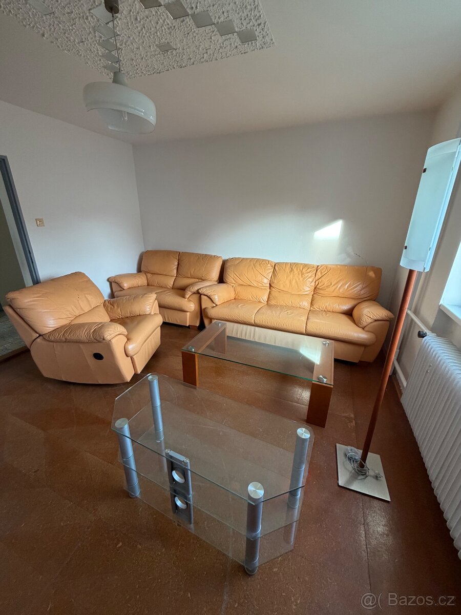 Obývací set – kožená sedací souprava