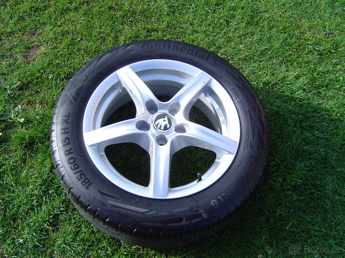 1 X ŠKODA FABIA II,III 185/60 R15. TOP STAV REZERVA