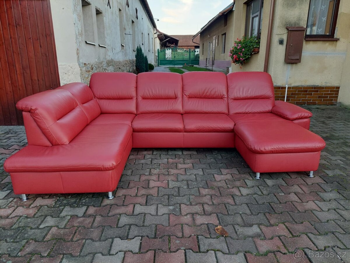 Kožená sedací souprava TOP STAV