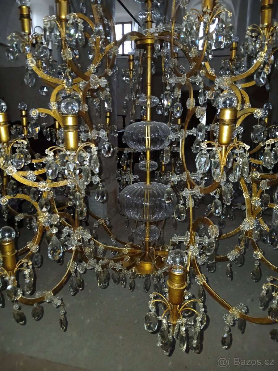 Prodám unikátní zámecký lustr, Lustry Bronze d'Art Français