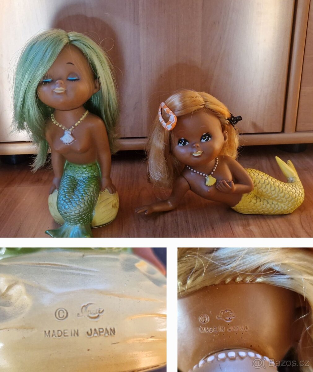 Japan panenky ,mořské panny - Tuzex, pěkné,staré a origo.