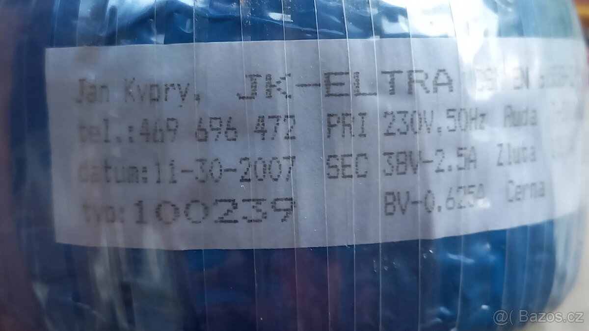 trafo - toroidní transformátor - NOVÝ