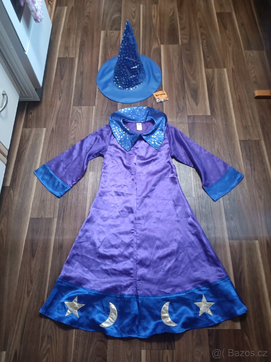 Kostým čaroděj, kouzelník s kloboukem