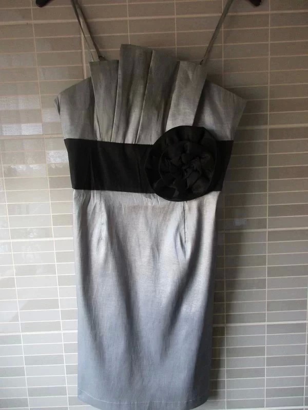 Stříbrné společenské šaty