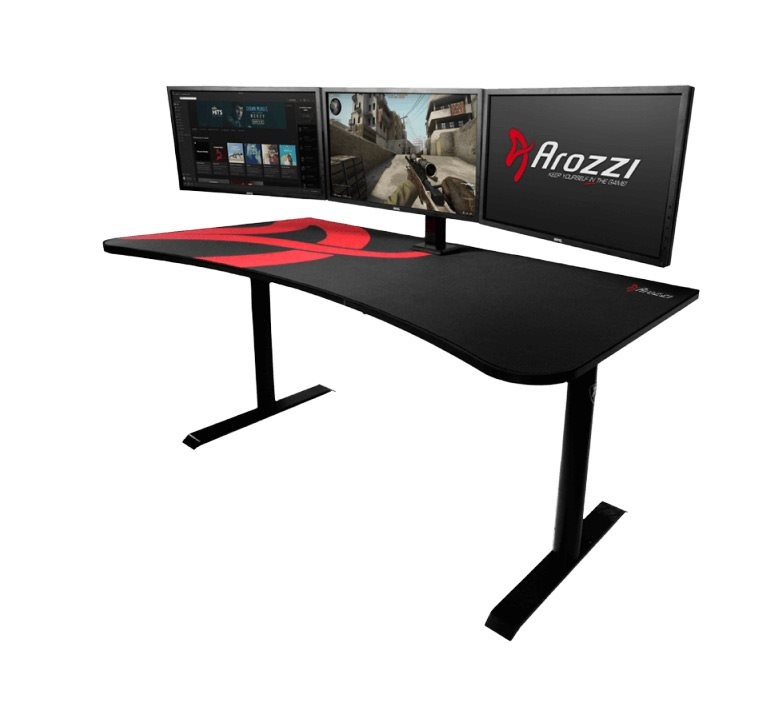 Herní stůl AROZZI Arena Gaming Desk černý - JAKO NOVÝ
