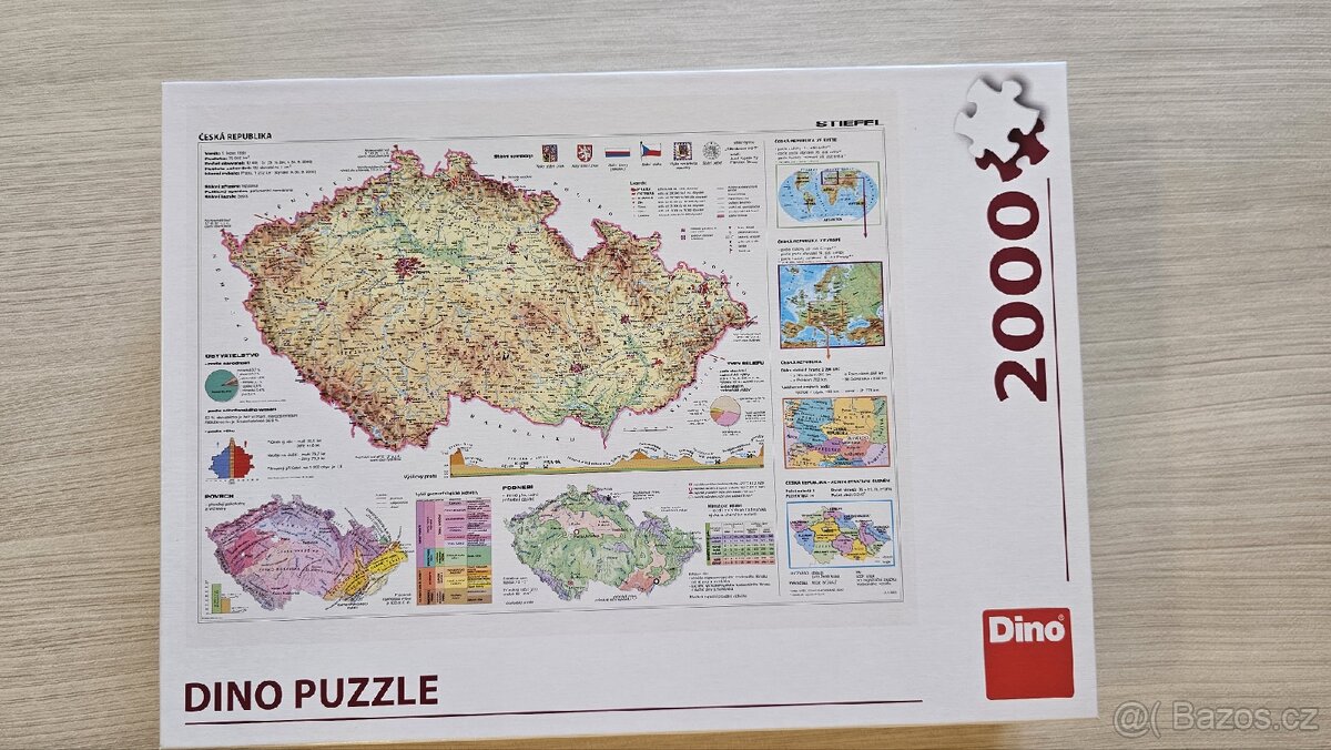 Puzzle mapy České republiky 2000ks