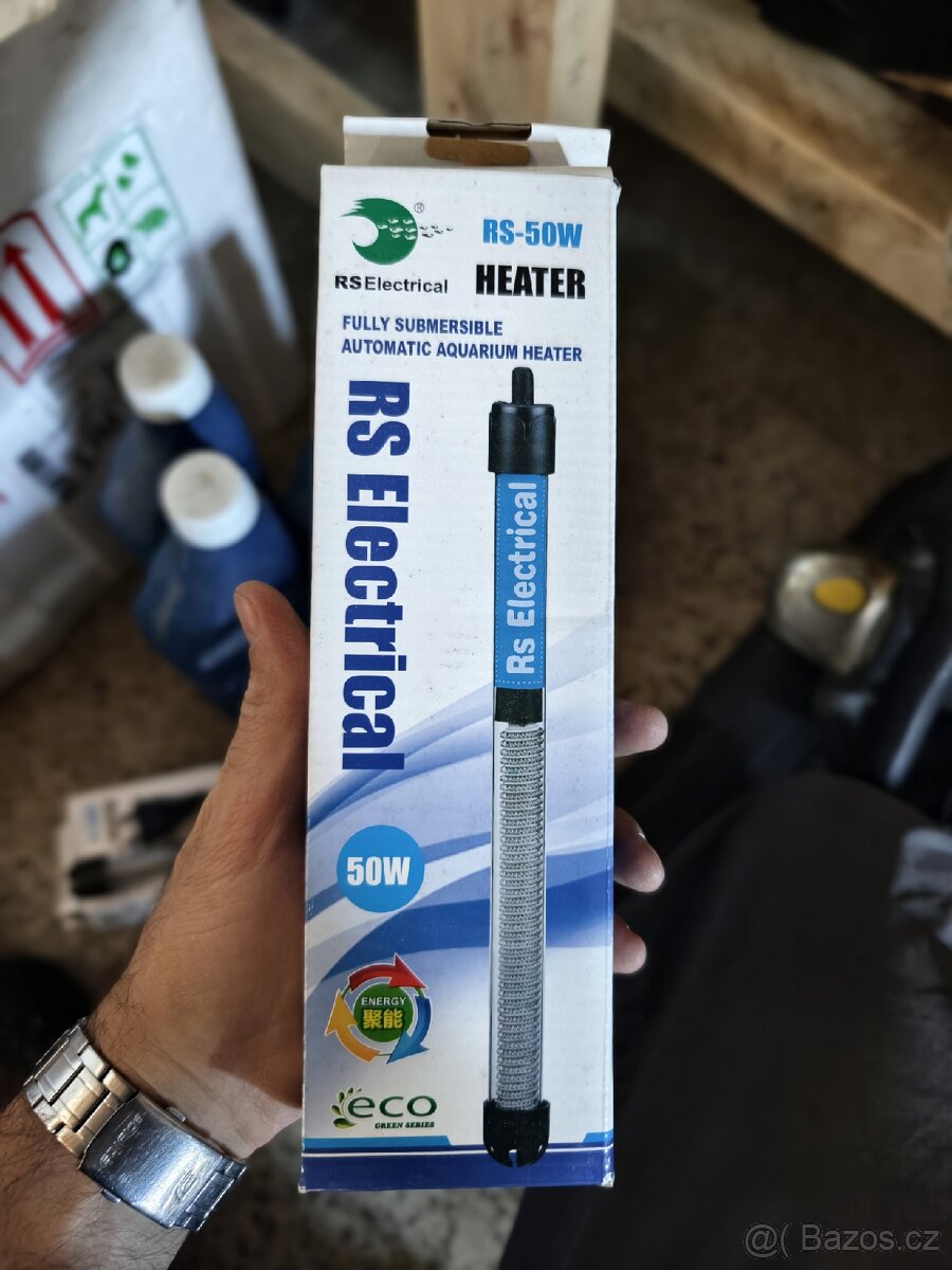 ponorný automatický akvarijní ohřívač RS Electrical 50W.