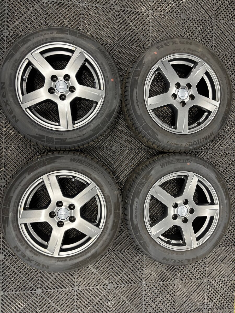ALU kola 5x100 R15 + zimní pneu / Škoda Fabia, Rapid
