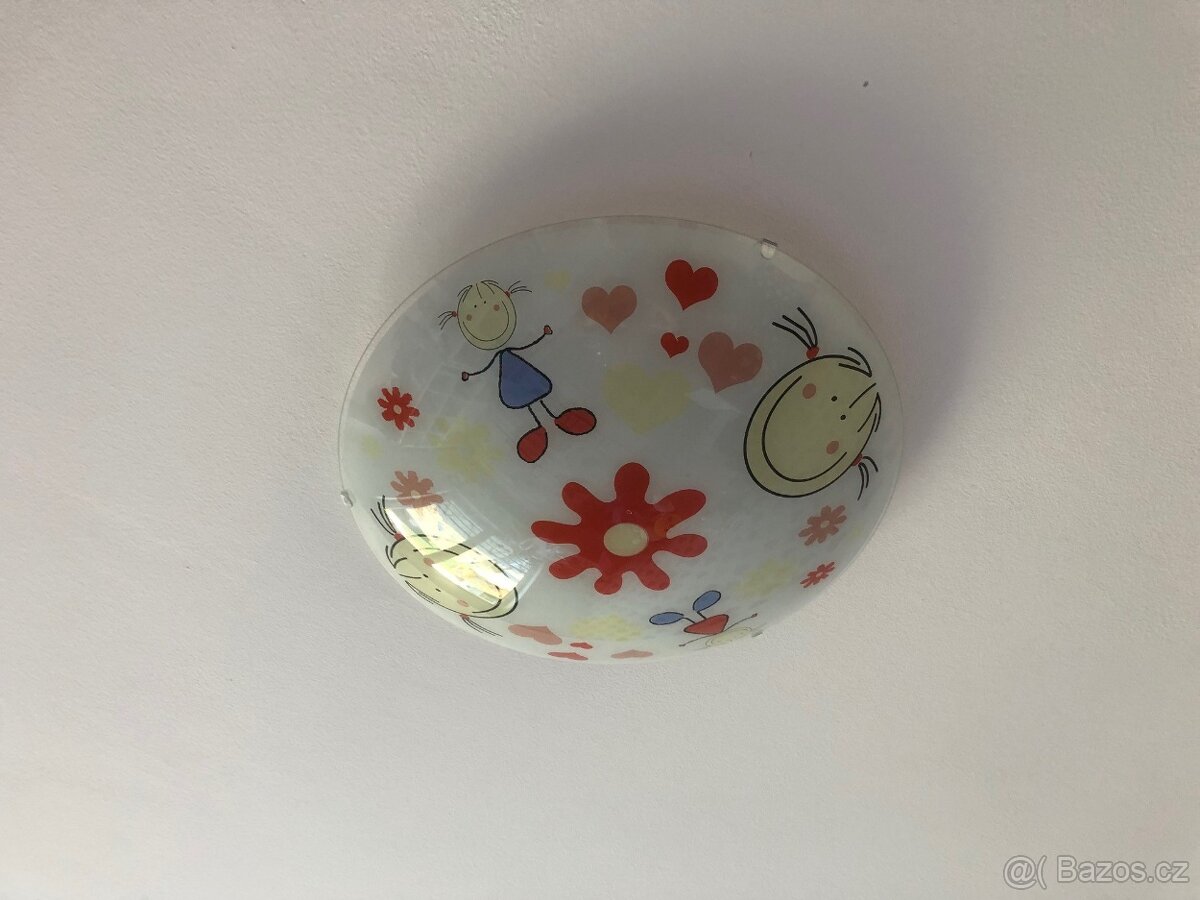 Dětský lustr, kulatý, sklo, k dispozici 2ks