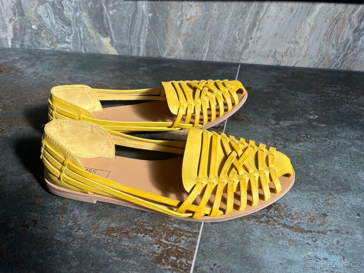 Damske sandalky zlute, vel. 8