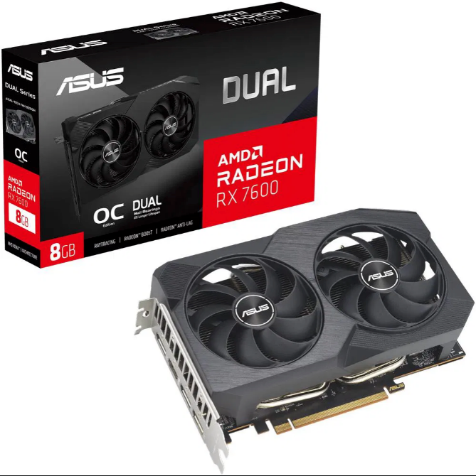 Zánovní ASUS DUAL Radeon RX 7600 O8G V2