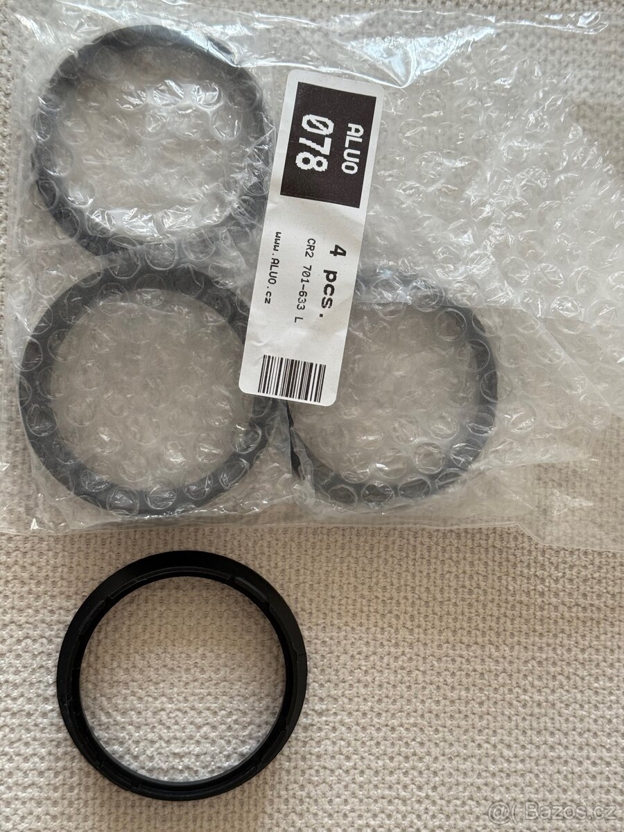 Vymezovací středící kroužky pro alu 70,1mm na 63,3mm - sada