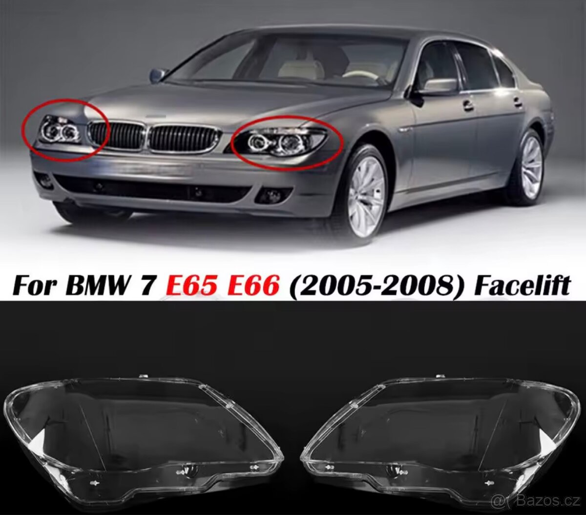 BMW 7 E65 kryty předních světel 2005-2007