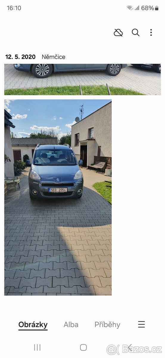 Peugeot Partner, přední světla.