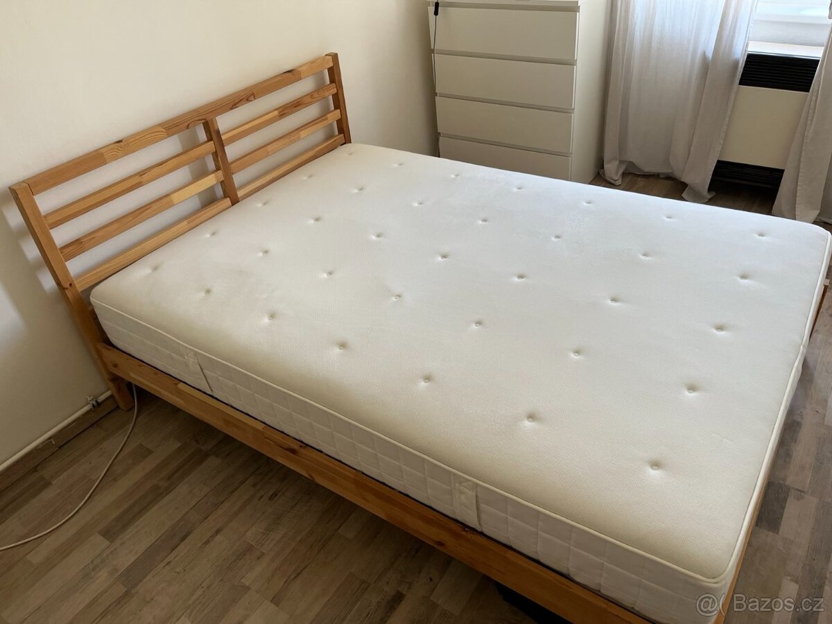 IKEA postel TARVA a matrace HYLLESTAD 140x200 cm