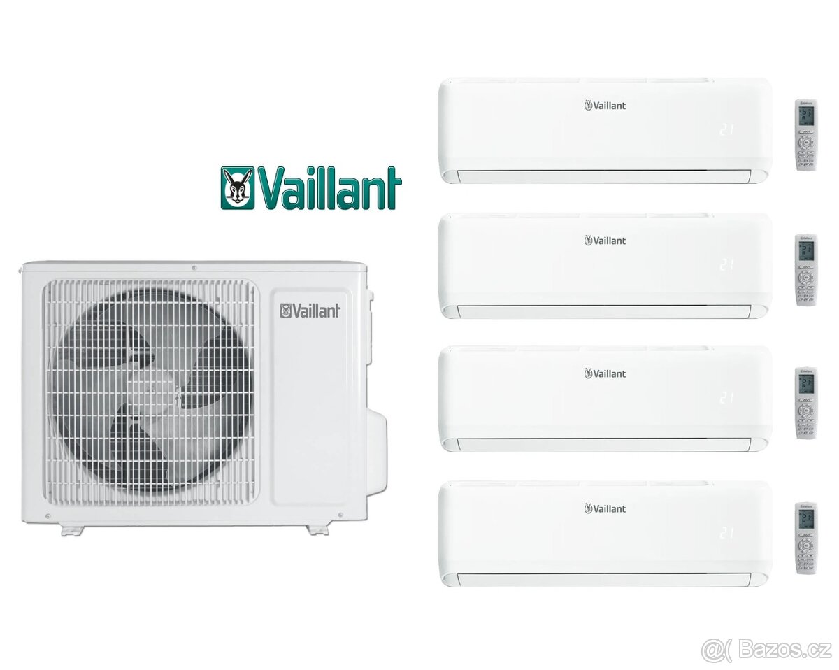 Multisplit klimatizace 4+1 Vaillant, 10,26 kW výkon, vč.WIFI