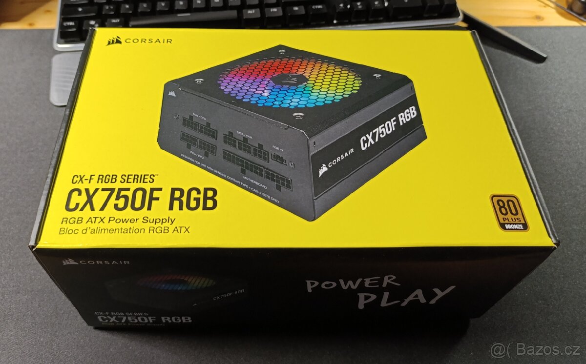 Corsair CX750F RGB – 750W, plně modulární, 80+ Bronze