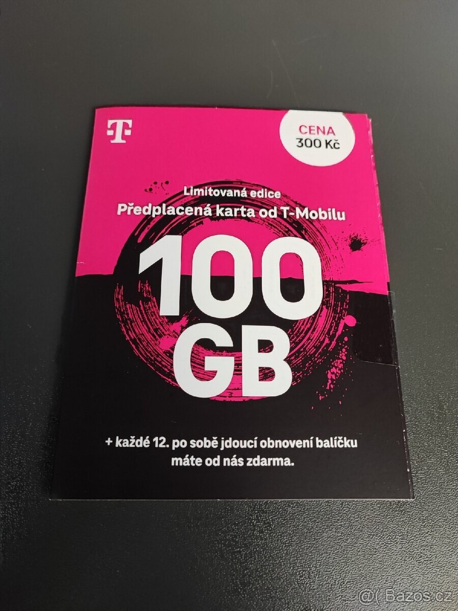 Předplacená SIM karta T-Mobile 100GB
