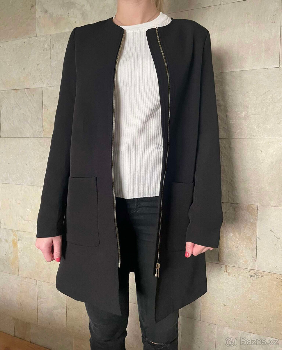 NOVÝ černý kabát H&M vel.34