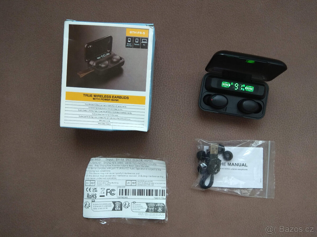 Bezdrátová sluchátka TWS - model M69