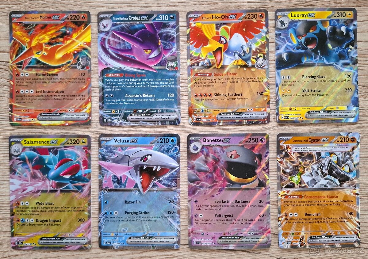 Originální karty Pokémon "ex" - perfektní stav