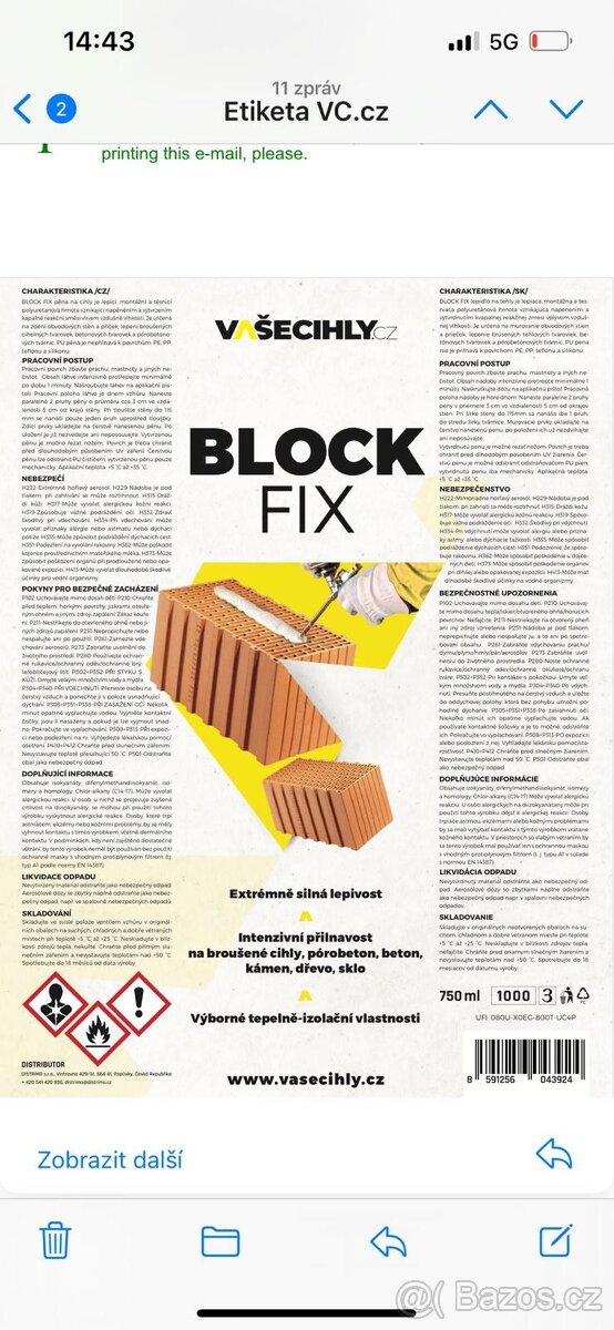 Blockfix montážní pěna