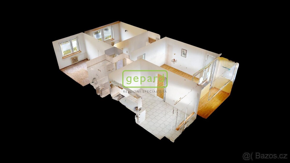 Velkorysý byt 3+1 o celkové ploše 80 m2 v krajském městě Úst