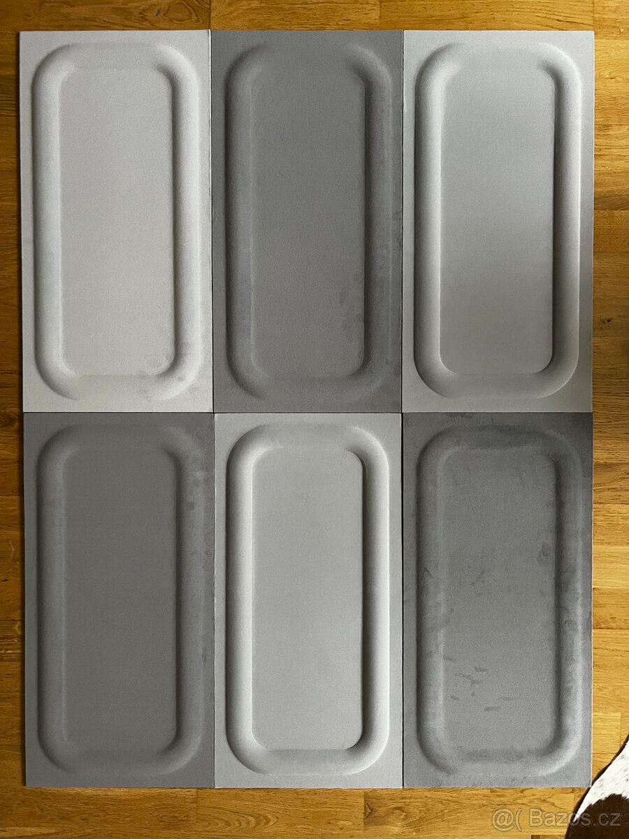 3D Akustický panel filc / Dekorační / 6ks 30x60 -